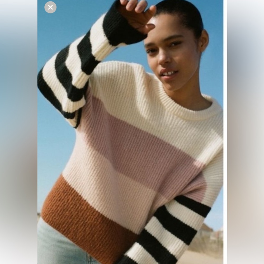 Urban Outfitters Truly Madly Deeply Striped Colorblock Sweater size Small
